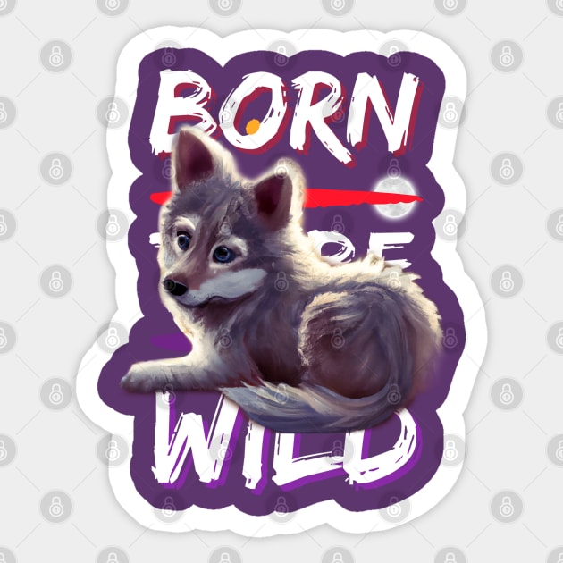 Wild Wolf Sticker by Cerverie